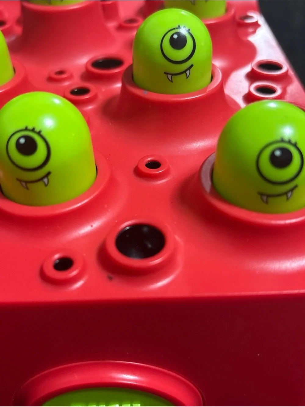 Classic Whack-a-Monster Game - Red & Green